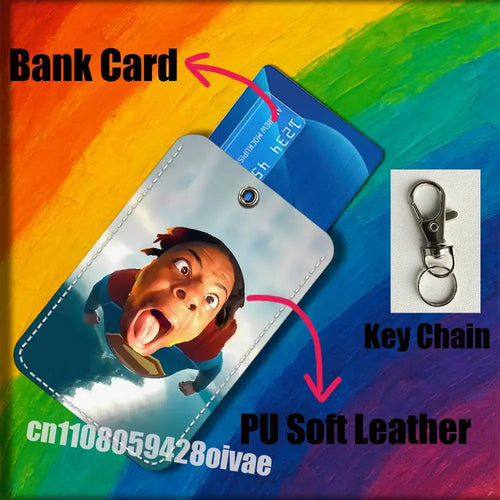 I-IShowSpeed Funny For ID Clips Credit Bank Access Water Card Holder Cover Decoration Bag Key Keychain