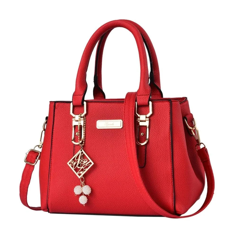 Women's PU Leather Shoulder Bag Casual Messenger Tote Large Capacity Handbag for Everyday Use
