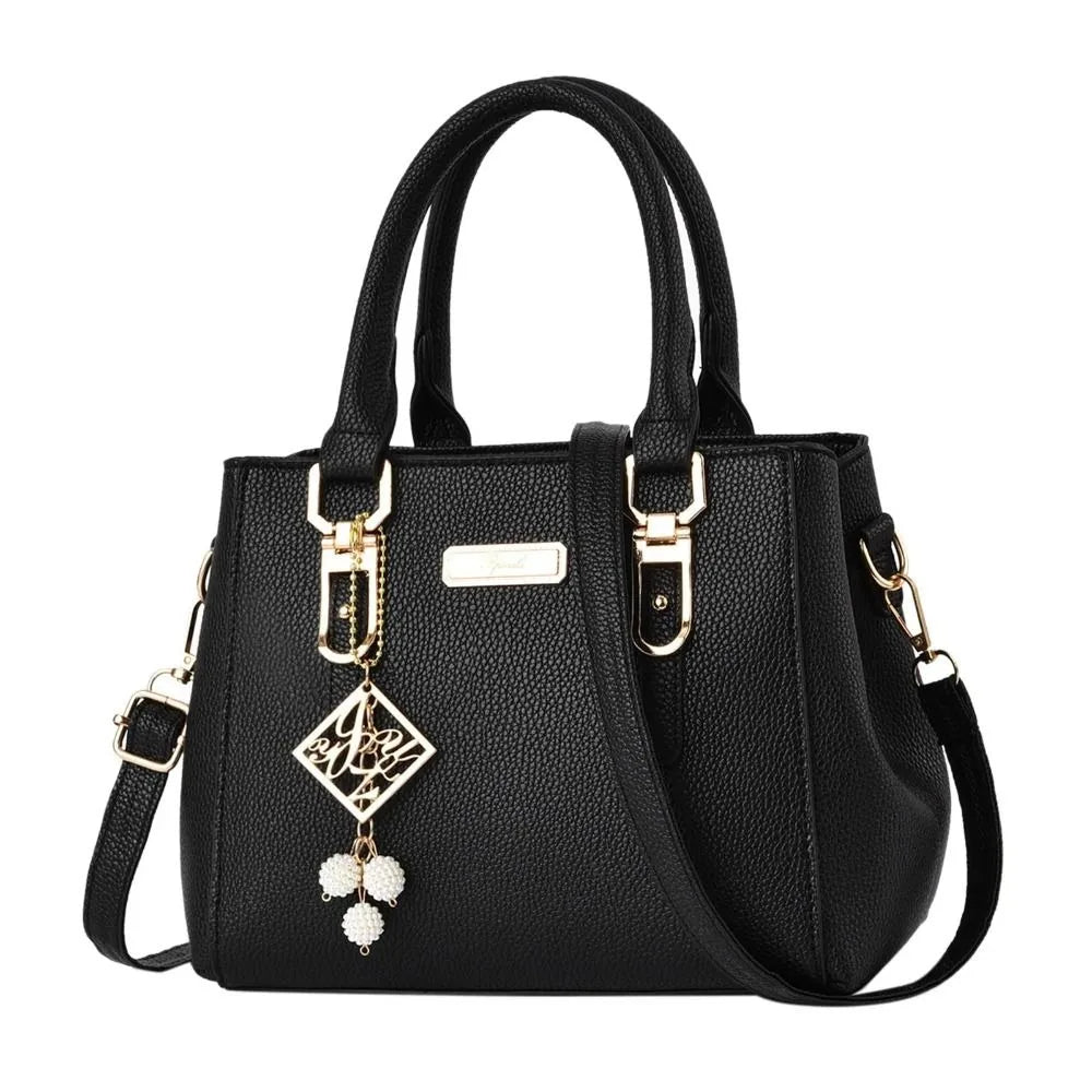 Women's PU Leather Shoulder Bag Casual Messenger Tote Large Capacity Handbag for Everyday Use