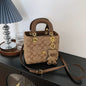 VZZS Monogram PU Tote Bag Crossbody Purse With Bear Charm For Everyday Use All Seasons
