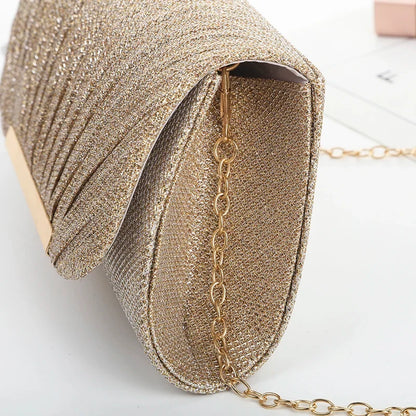 None European And American Sequined Evening Bag For Weddings Women Chain Shoulder Strap Clutch - Chain Shoulder Strap