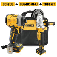 DEWALT Power Tool Bundle - DCD805, DCF805, DCF922, DCG405fn & 405nt and tool kit- Perfect for DIY and Professional Use
