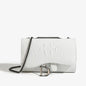 Women Sequined Chain Crossbody Bag With PU Leather - Chain Strap