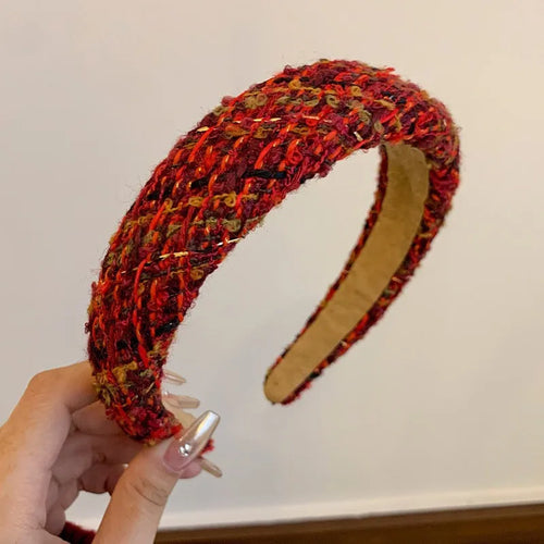 New Year's Christmas Red Hair Bands Fall Winter Popular Wide Edge Pressure Hairpin Headband Headdress Hair Accessories for Women