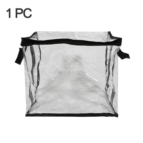 1/3pcs Transparent Books Storage Bag Newspaper/magazine Document Container Foldable Waterproof Dust Proof Stationery Organizer