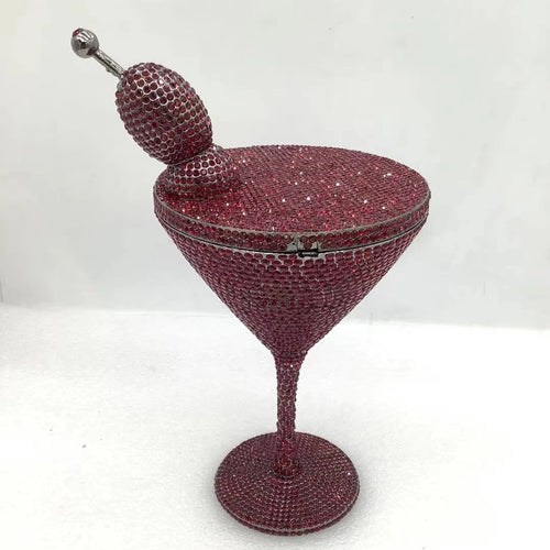 XIYUAN Women Goblet Rhinestone Evening Bags 2026 Luxury Boutique Unique Crystal Purses Cocktail Handbag Wedding Party Clutch Bag