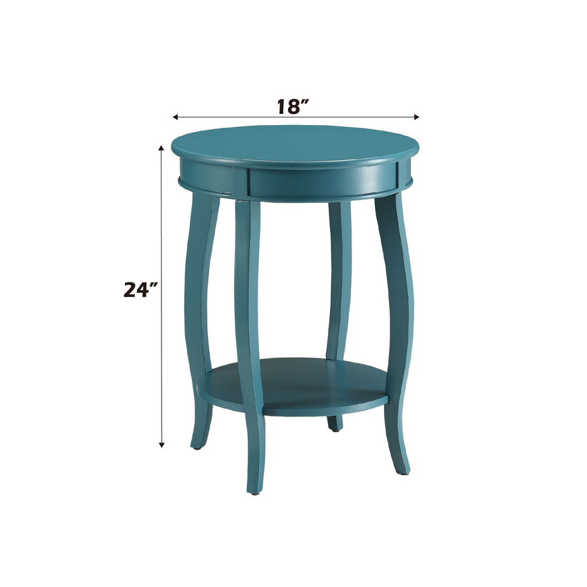 Aberta Teal Finish Accent Table - 7DAY'S