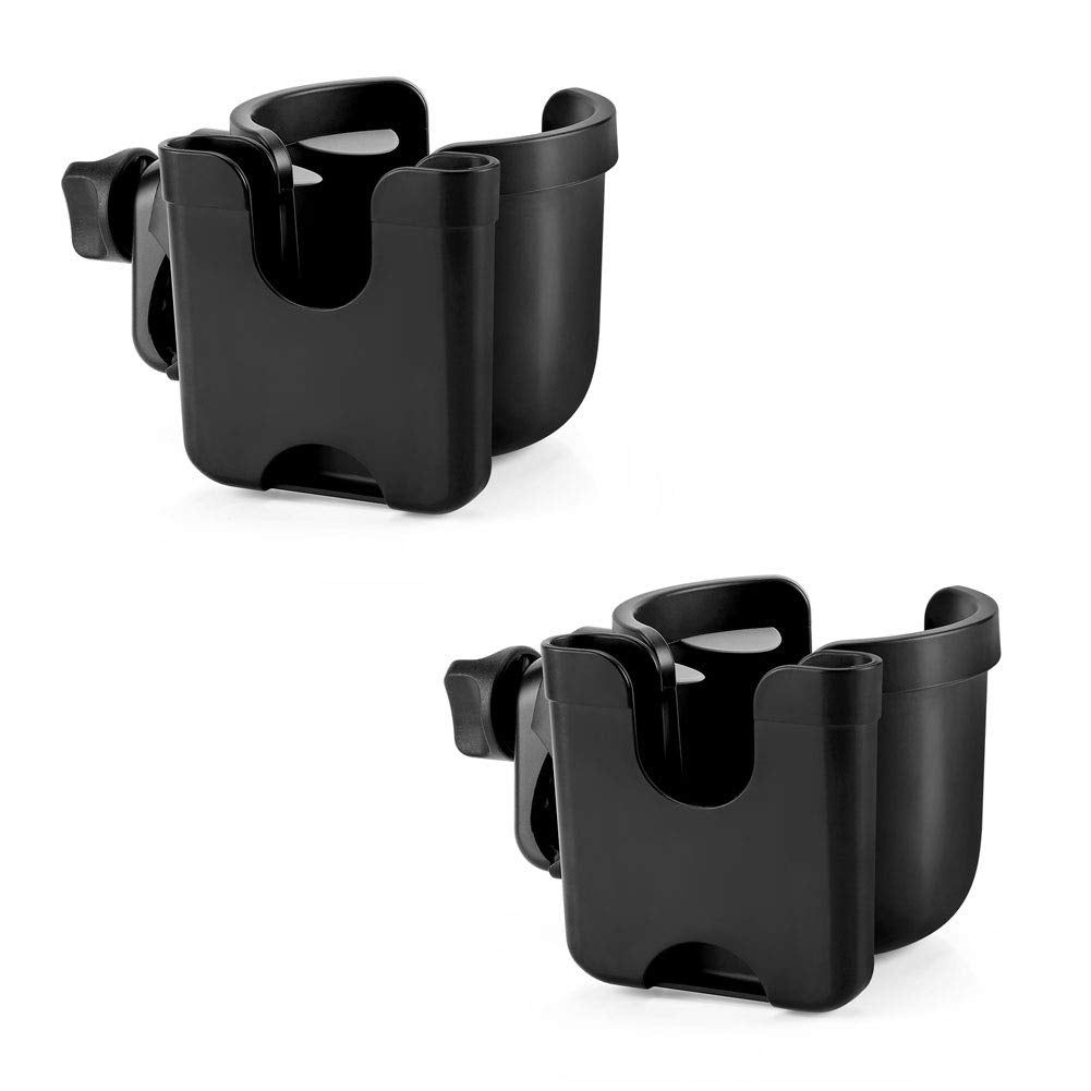 Accmor Stroller Cup Holder with Phone Holder, Bike Cup Holder, Universal Cup Holder for Uppababy Nuna Doona Strollers, 2 - in - 1 Cup Phone Holder for Stroller, Bike, Wheelchair, Walker, Scooter - 7DAY'S