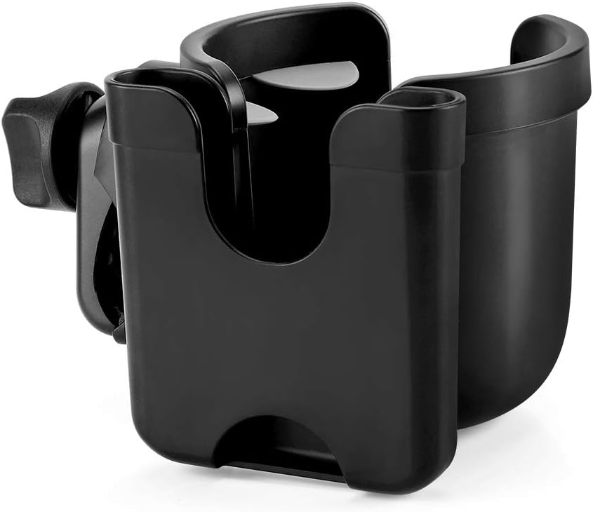 Accmor Stroller Cup Holder with Phone Holder, Bike Cup Holder, Universal Cup Holder for Uppababy Nuna Doona Strollers, 2 - in - 1 Cup Phone Holder for Stroller, Bike, Wheelchair, Walker, Scooter - 7DAY'S