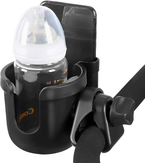 Accmor Stroller Cup Holder with Phone Holder, Bike Cup Holder, Universal Cup Holder for Uppababy Nuna Doona Strollers, 2 - in - 1 Cup Phone Holder for Stroller, Bike, Wheelchair, Walker, Scooter - 7DAY'S