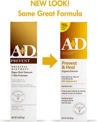 A+D Original Diaper Rash Ointment Prevents & Treats Diaper Rash, Moisturizing Skin Protectant with Vitamins A & D, Healing Skin Ointment for Dry and Cracked Skin 4oz - 7DAY'S