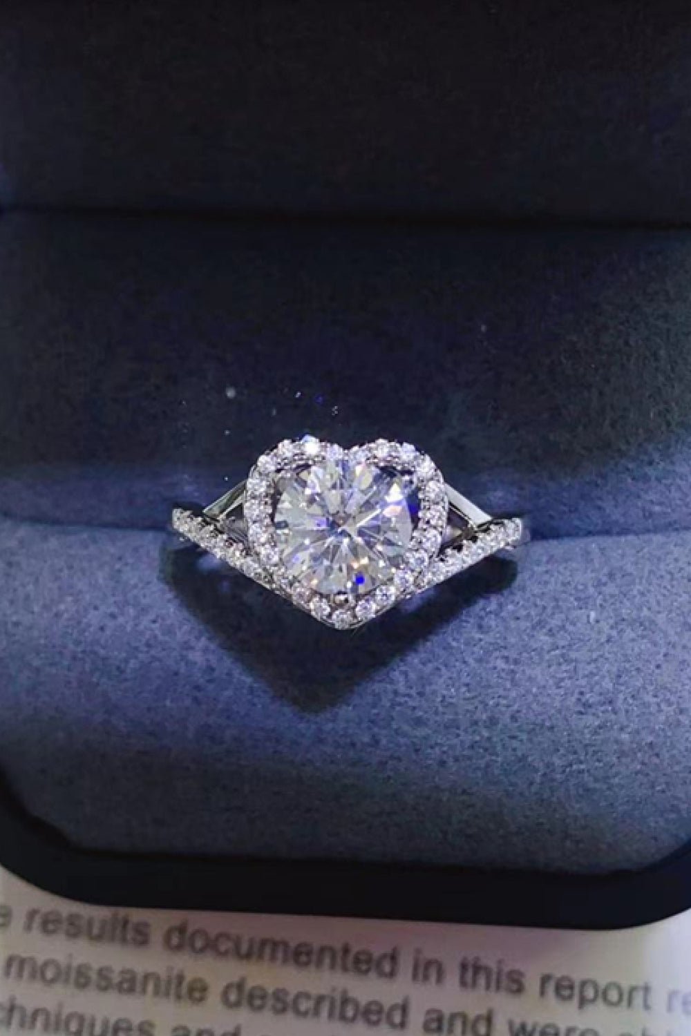 Adored 1 Carat Moissanite 925 Sterling Silver Heart Ring - 7DAY'S