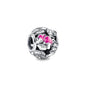 New 2023 Fashion Pink Pansy Flower Pendant Bead 925 Sterling Silver Plated Fit Necklace Keychain Charm DIY Jewelry Bracelet - 7DAY'S
