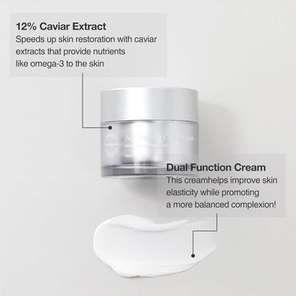 Age Defying Caviar Cream – Premium Anti - Aging Moisturizer with 12% Caviar Extract and Glutathione for Face and Neck (50ml/1.69 oz) - 7DAY'S