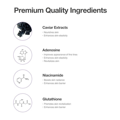 Age Defying Caviar Cream – Premium Anti - Aging Moisturizer with 12% Caviar Extract and Glutathione for Face and Neck (50ml/1.69 oz) - 7DAY'S