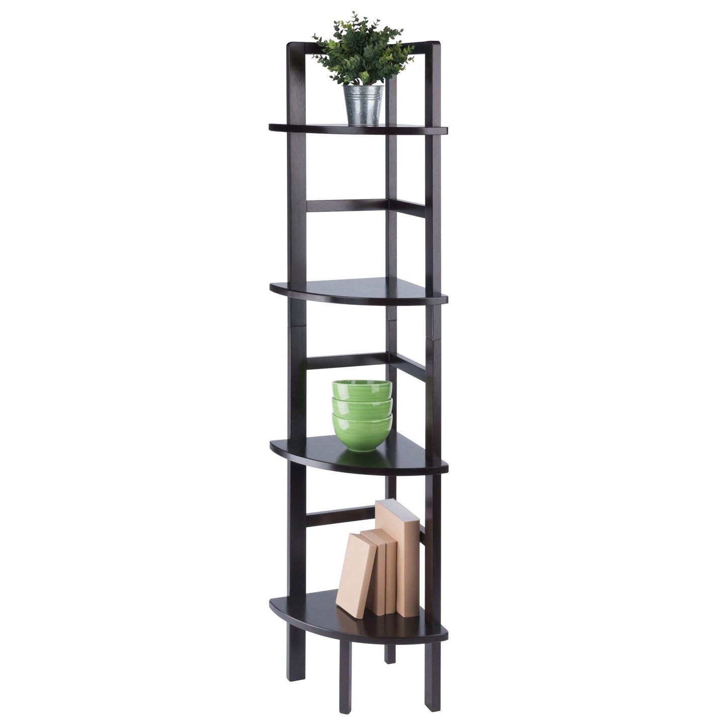 Aiden Corner Bakers Rack in Coffee Finish - 7DAY'S