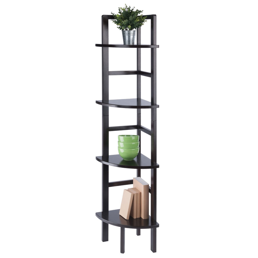 Aiden Corner Bakers Rack in Coffee Finish - 7DAY'S