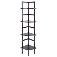 Aiden Corner Bakers Rack in Coffee Finish - 7DAY'S