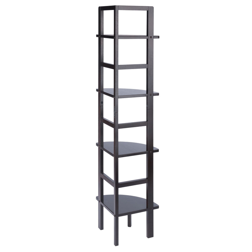 Aiden Corner Bakers Rack in Coffee Finish - 7DAY'S