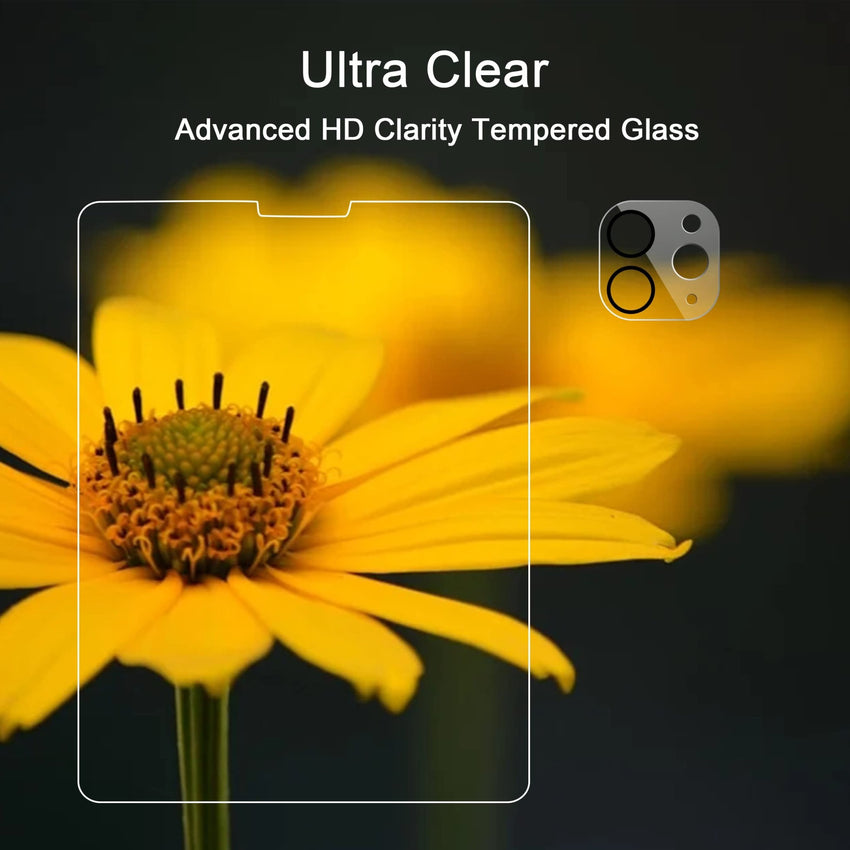 Ailun 2 Pack Screen Protector for iPad Pro 13 Inch 2024 7th Generation + 2 Pack Camera Lens Protector,Tempered Glass Anti - Scratch Case Friendly, Compatible with Face ID Apple Pencil[4 Pack] - 7DAY'S