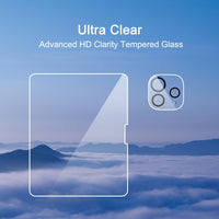 Ailun 2 Pack Screen Protector for iPad Pro 13 Inch 2024 7th Generation + 2 Pack Camera Lens Protector,Tempered Glass Anti - Scratch Case Friendly, Compatible with Face ID Apple Pencil[4 Pack] - 7DAY'S
