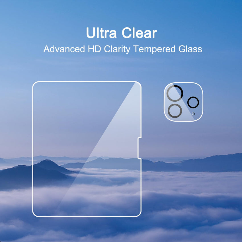 Ailun 2 Pack Screen Protector for iPad Pro 13 Inch 2024 7th Generation + 2 Pack Camera Lens Protector,Tempered Glass Anti - Scratch Case Friendly, Compatible with Face ID Apple Pencil[4 Pack] - 7DAY'S