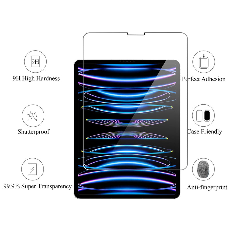 Ailun 2 Pack Screen Protector for iPad Pro 13 Inch 2024 7th Generation + 2 Pack Camera Lens Protector,Tempered Glass Anti - Scratch Case Friendly, Compatible with Face ID Apple Pencil[4 Pack] - 7DAY'S