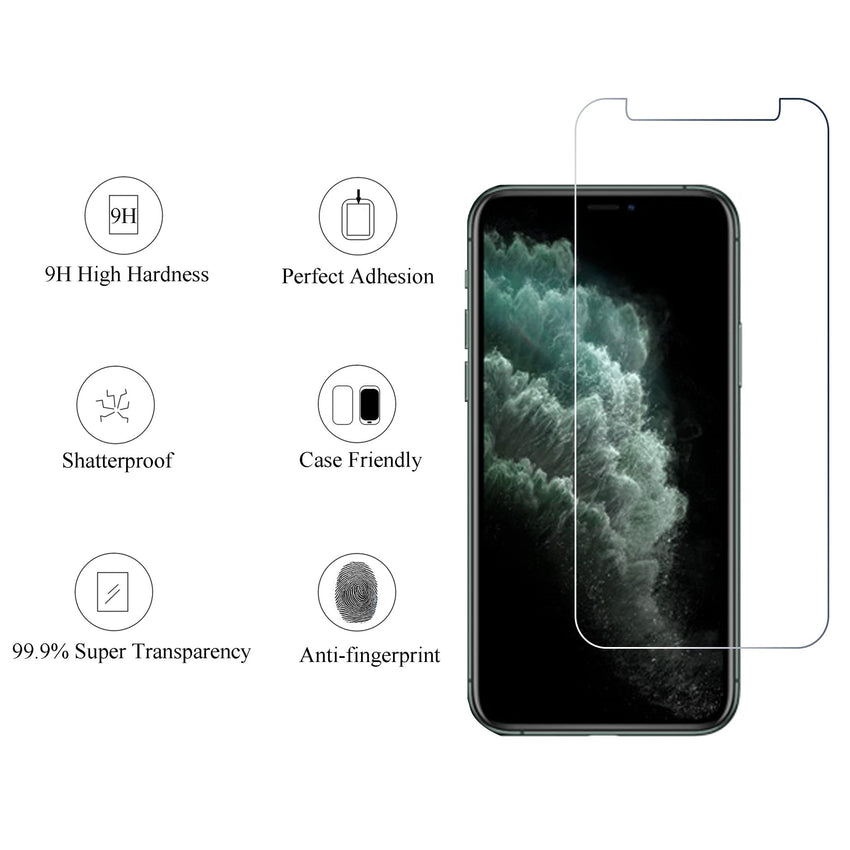 Ailun 2Pack Screen Protector Compatible for iPhone 11 [6.1 inch] + 2 Pack Camera Lens Protector,Tempered Glass Film, [9H Hardness] - HD - 7DAY'S
