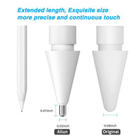 Ailun 3 Pack Apple Pencil Tips Replacement,Compatible with Apple Pencil 1st and 2nd Gen,Penlike Metal Nib Wear - Resistant Pen Needle Stylus Tip,Precise Control White - 7DAY'S