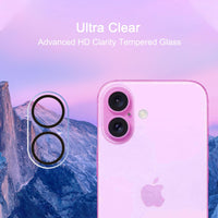 Ailun 3 Pack Camera Lens Protector for iPhone 16 Pro 6.3" / 14 Pro 6.1" & iPhone 16 Pro Max 6.9" / 14 Pro Max 6.7",Tempered Glass,9H Hardness,Anti - Scratch,Case Friendly[Does not Affect Night Shots] - 7DAY'S