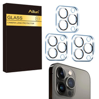 Ailun 3 Pack Camera Lens Protector for iPhone 16 Pro 6.3" / 14 Pro 6.1" & iPhone 16 Pro Max 6.9" / 14 Pro Max 6.7",Tempered Glass,9H Hardness,Anti - Scratch,Case Friendly[Does not Affect Night Shots] - 7DAY'S