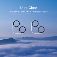 Ailun 3 Pack Camera Lens Protector for iPhone 16 Pro 6.3" / 14 Pro 6.1" & iPhone 16 Pro Max 6.9" / 14 Pro Max 6.7",Tempered Glass,9H Hardness,Anti - Scratch,Case Friendly[Does not Affect Night Shots] - 7DAY'S