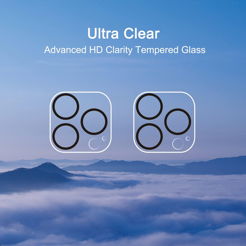 Ailun 3 Pack Camera Lens Protector for iPhone 16 Pro 6.3" / 14 Pro 6.1" & iPhone 16 Pro Max 6.9" / 14 Pro Max 6.7",Tempered Glass,9H Hardness,Anti - Scratch,Case Friendly[Does not Affect Night Shots] - 7DAY'S