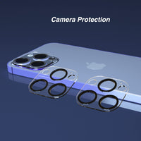 Ailun 3 Pack Camera Lens Protector for iPhone 16 Pro 6.3" / 14 Pro 6.1" & iPhone 16 Pro Max 6.9" / 14 Pro Max 6.7",Tempered Glass,9H Hardness,Anti - Scratch,Case Friendly[Does not Affect Night Shots] - 7DAY'S