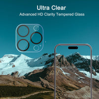 Ailun 3 Pack Camera Lens Protector for iPhone 16 Pro 6.3" / 14 Pro 6.1" & iPhone 16 Pro Max 6.9" / 14 Pro Max 6.7",Tempered Glass,9H Hardness,Anti - Scratch,Case Friendly[Does not Affect Night Shots] - 7DAY'S