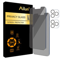 Ailun 3 Pack Privacy Screen Protector for iPhone 16 Pro Max [6.9 inch]+ 3 Pack Camera Lens Protector,Dynamic Island Compatible,Anti Spy Tempered Glass[9H Hardness] - HD - 7DAY'S