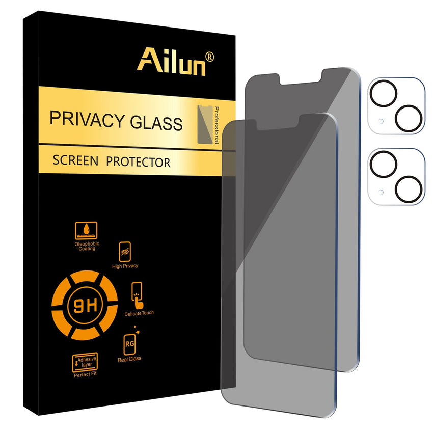 Ailun 3 Pack Privacy Screen Protector for iPhone 16 Pro Max [6.9 inch]+ 3 Pack Camera Lens Protector,Dynamic Island Compatible,Anti Spy Tempered Glass[9H Hardness] - HD - 7DAY'S