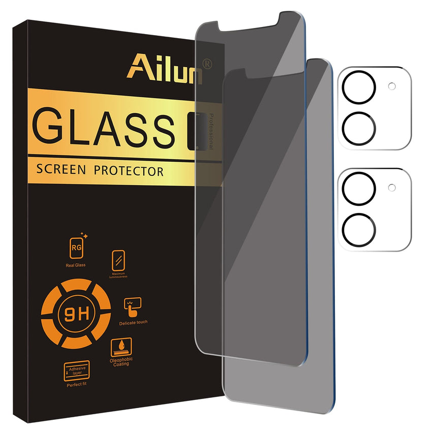 Ailun 3 Pack Privacy Screen Protector for iPhone 16 Pro Max [6.9 inch]+ 3 Pack Camera Lens Protector,Dynamic Island Compatible,Anti Spy Tempered Glass[9H Hardness] - HD - 7DAY'S