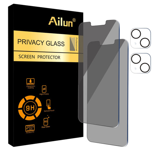 Ailun 3 Pack Privacy Screen Protector for iPhone 16 Pro Max [6.9 inch]+ 3 Pack Camera Lens Protector,Dynamic Island Compatible,Anti Spy Tempered Glass[9H Hardness]-HD