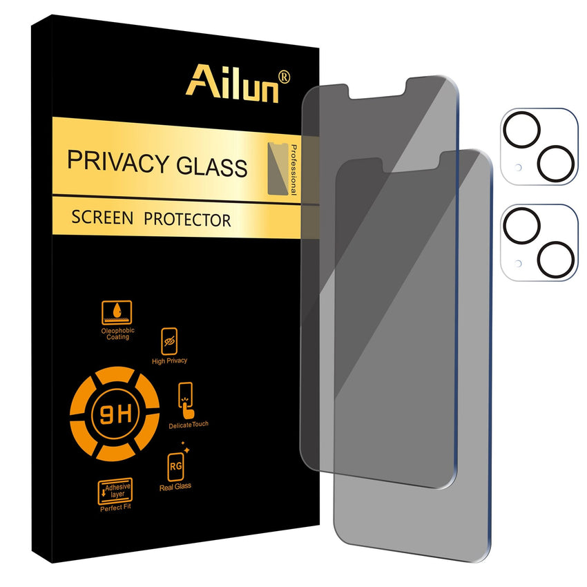 Ailun 3 Pack Privacy Screen Protector for iPhone 16 Pro Max [6.9 inch]+ 3 Pack Camera Lens Protector,Dynamic Island Compatible,Anti Spy Tempered Glass[9H Hardness] - HD - 7DAY'S
