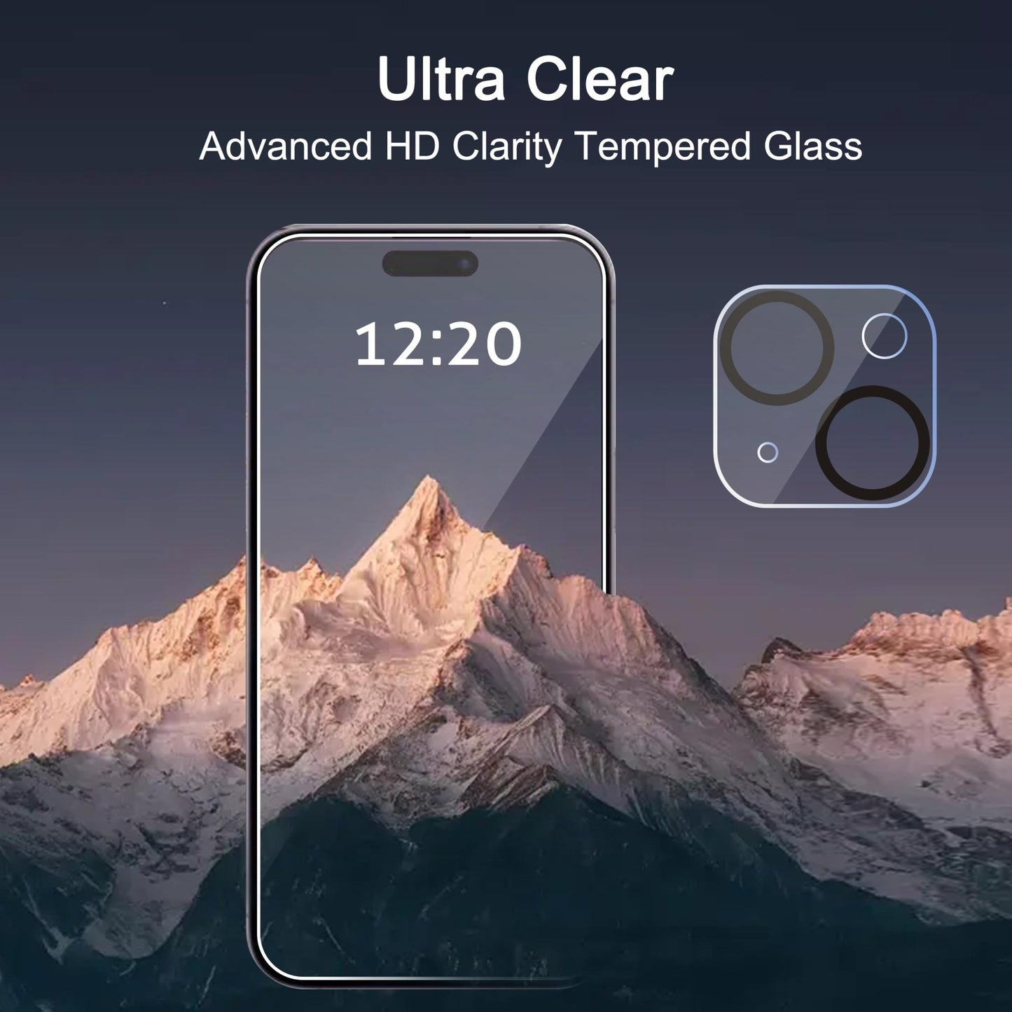 Ailun 3 Pack Screen Protector for iPhone 16 Pro Max [6.9 inch] + 3 Pack Camera Lens Protector with Installation Frame,Sensor Protection,Dynamic Island Compatible,Case Friendly Tempered Glass Film - 7DAY'S