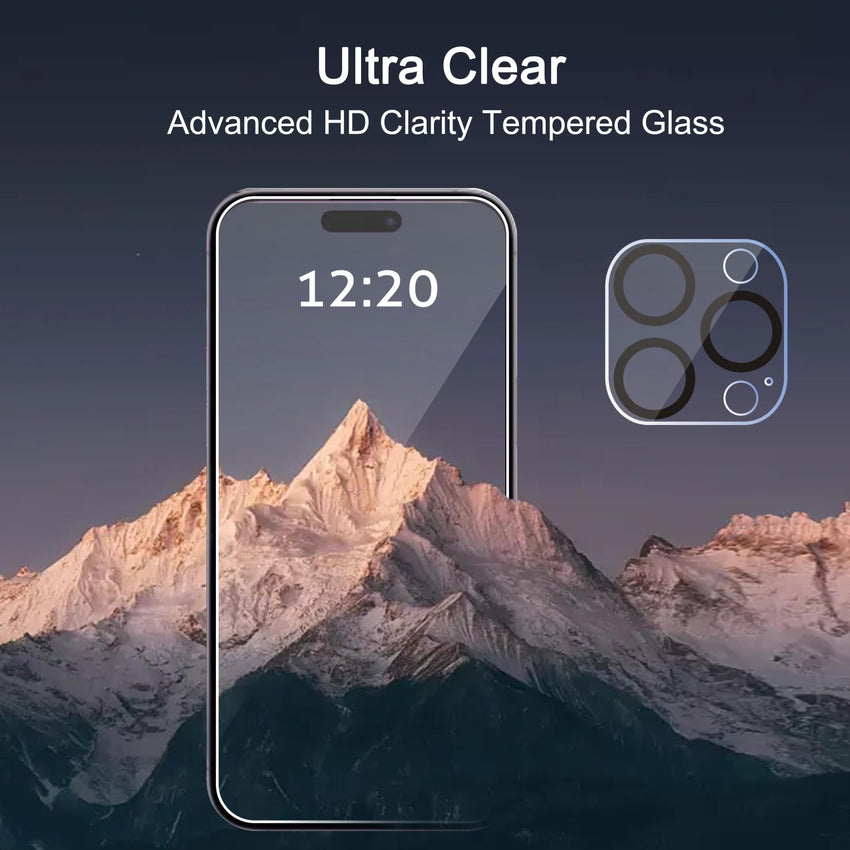 Ailun 3 Pack Screen Protector for iPhone 16 Pro Max [6.9 inch] + 3 Pack Camera Lens Protector with Installation Frame,Sensor Protection,Dynamic Island Compatible,Case Friendly Tempered Glass Film - 7DAY'S