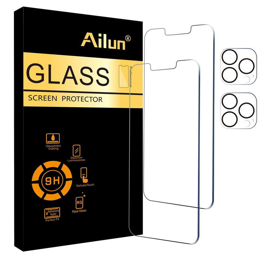 Ailun 3 Pack Screen Protector for iPhone 16 Pro Max [6.9 inch] + 3 Pack Camera Lens Protector with Installation Frame,Sensor Protection,Dynamic Island Compatible,Case Friendly Tempered Glass Film - 7DAY'S