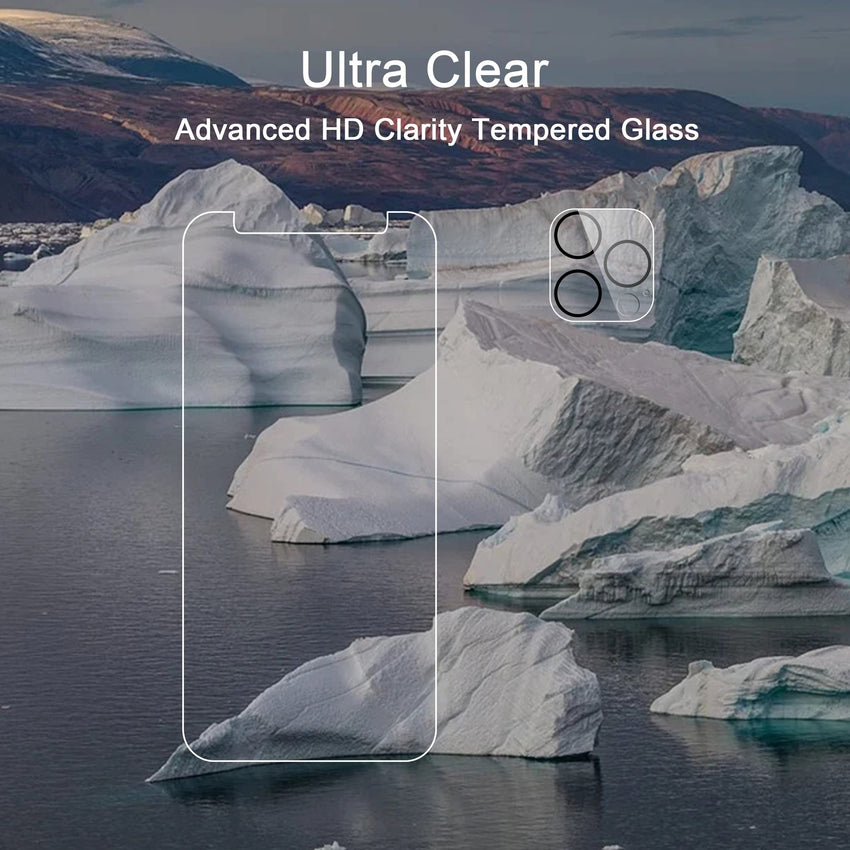 Ailun 3 Pack Screen Protector for iPhone 16 Pro Max [6.9 inch] + 3 Pack Camera Lens Protector with Installation Frame,Sensor Protection,Dynamic Island Compatible,Case Friendly Tempered Glass Film - 7DAY'S