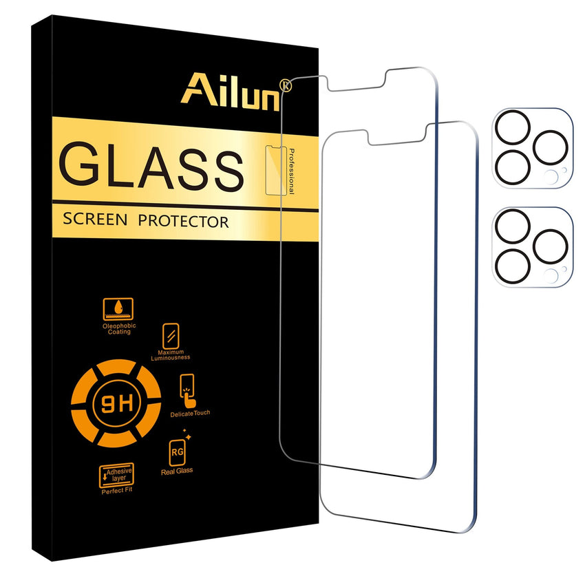 Ailun 3 Pack Screen Protector for iPhone 16 Pro Max [6.9 inch] + 3 Pack Camera Lens Protector with Installation Frame,Sensor Protection,Dynamic Island Compatible,Case Friendly Tempered Glass Film - 7DAY'S
