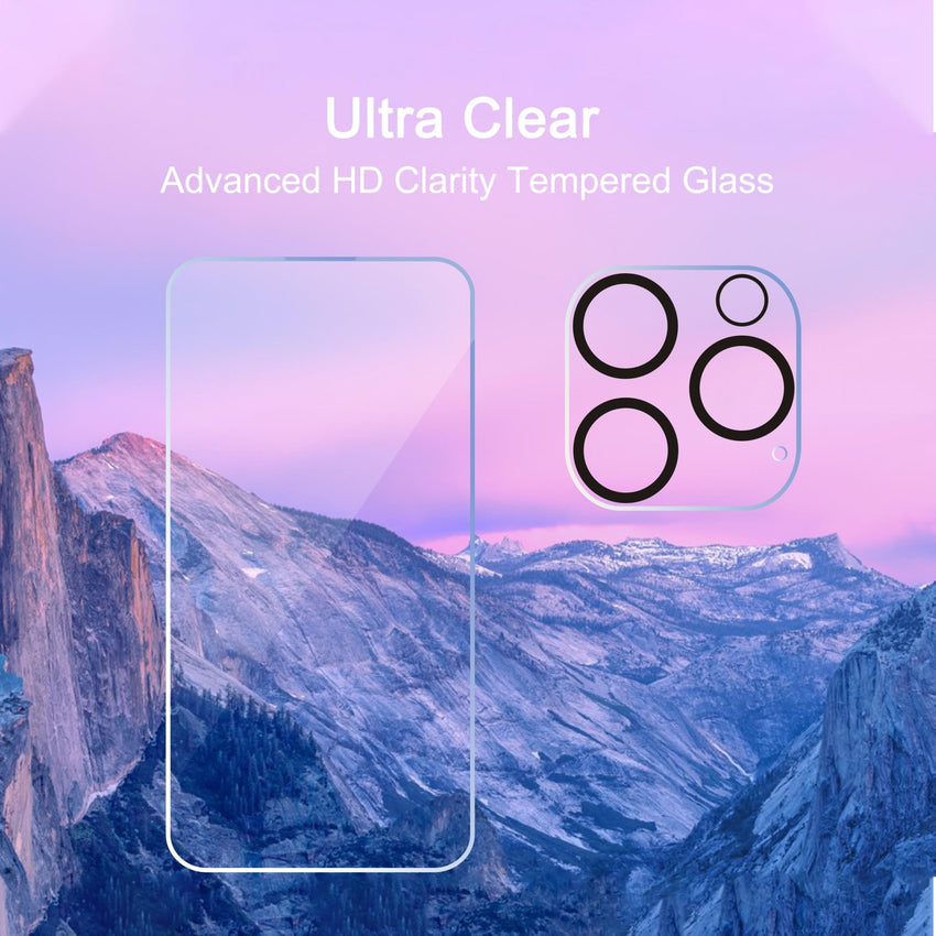 Ailun 3 Pack Screen Protector for iPhone 16 Pro Max [6.9 inch] + 3 Pack Camera Lens Protector with Installation Frame,Sensor Protection,Dynamic Island Compatible,Case Friendly Tempered Glass Film - 7DAY'S