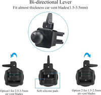 Ailun Car Phone Mount Air Vent Cellphone Holder Cradle 2Pack Universal for iPhone 15/14/13/12/11/11 Pro/11 Pro Max/X Xs XR Xs Max and More Smartphones Black - 7DAY'S