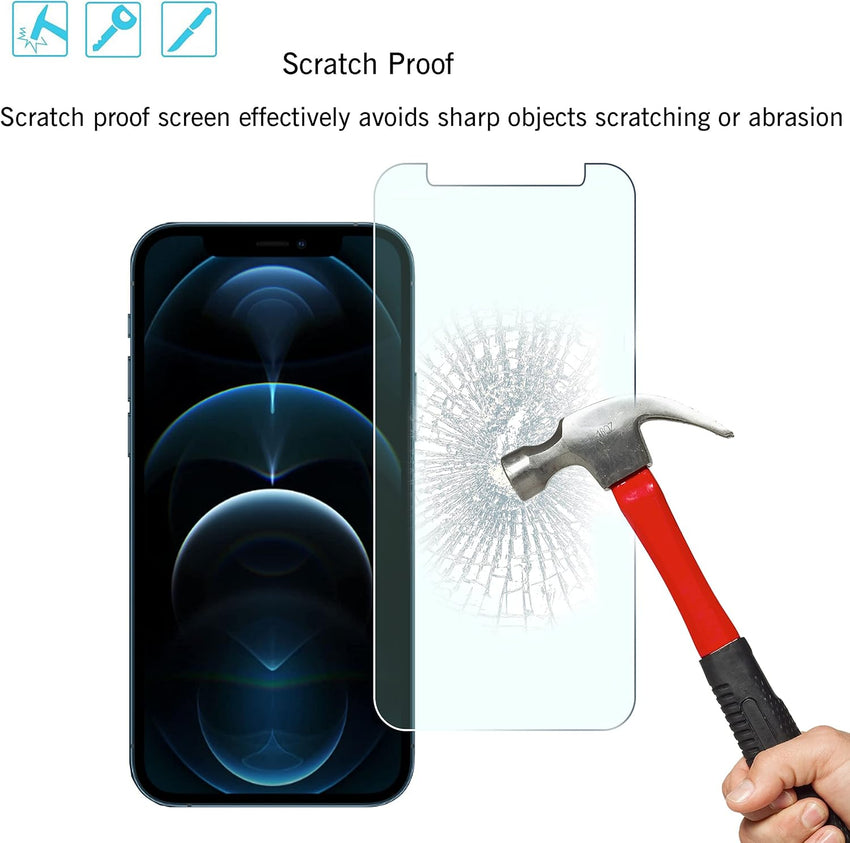 Ailun [Eye Protection] Anti Blue Light Screen Protector for iPhone 12 Pro Max 2 Pack [6.7 inch]+ 2 Pack Camera Lens Protector, Case Friendly Tempered Glass Film,[9H Hardness] - HD - 7DAY'S