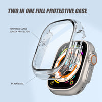 Ailun for Apple Watch Series 9 & 8 & 7 Screen Protector Case [45mm], Ultra - Thin Hard PC Case Built in Tempered Glass for iWatch, Shockproof Cover with Button [2 Pack][Black] - 7DAY'S