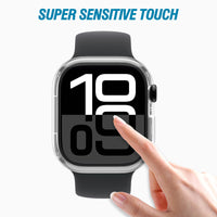 Ailun for Apple Watch Series 9 & 8 & 7 Screen Protector Case [45mm], Ultra - Thin Hard PC Case Built in Tempered Glass for iWatch, Shockproof Cover with Button [2 Pack][Black] - 7DAY'S